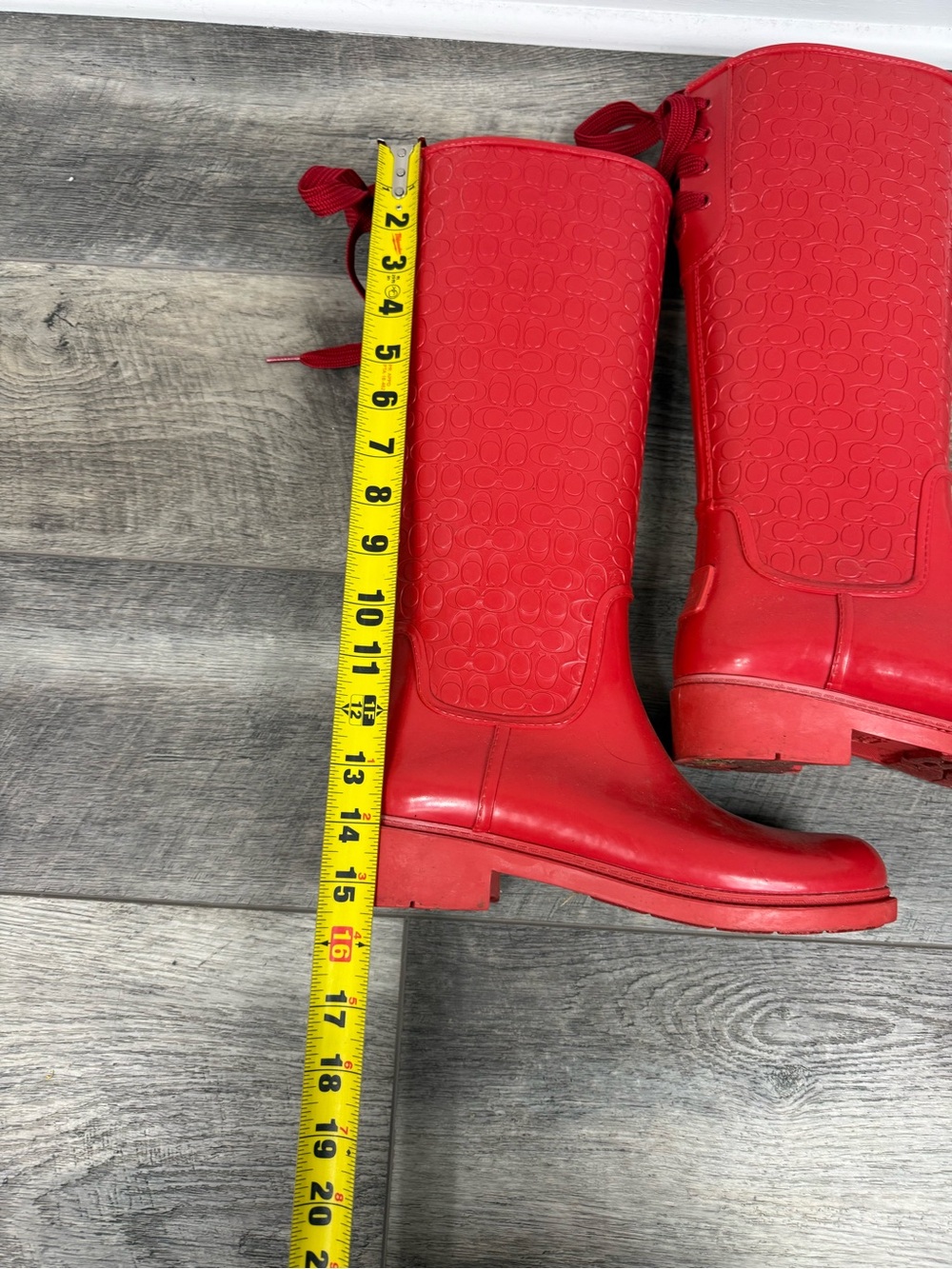 Coach Red Rain Boots - Picture 14 of 15